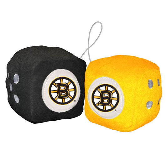 NHL Boston Bruins Fuzzy Dice Plush Hangable Decor 3 Inch - ToylandEU