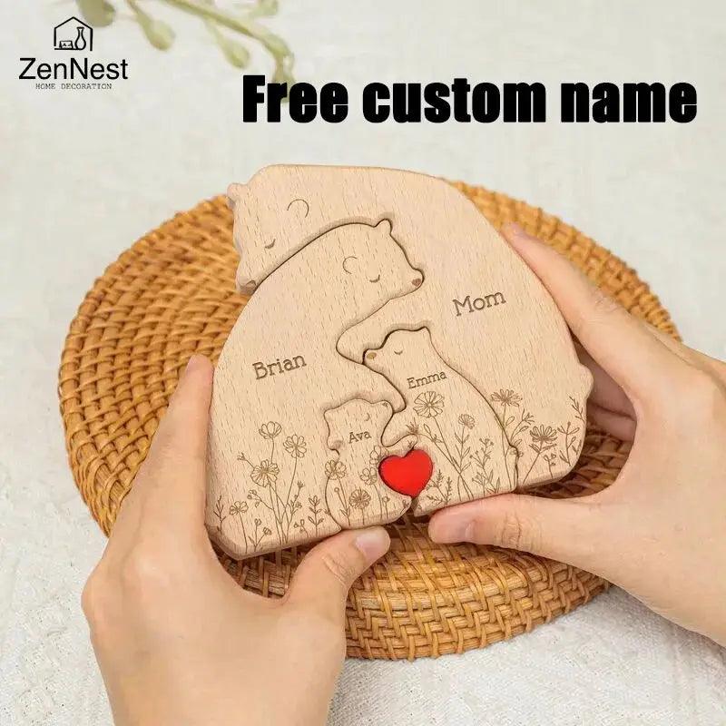  Personalized Wooden Bear Family Name Puzzles For Kids -  ToylandEU™