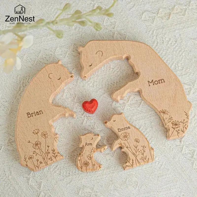  Personalized Wooden Bear Family Name Puzzles For Kids -  ToylandEU™