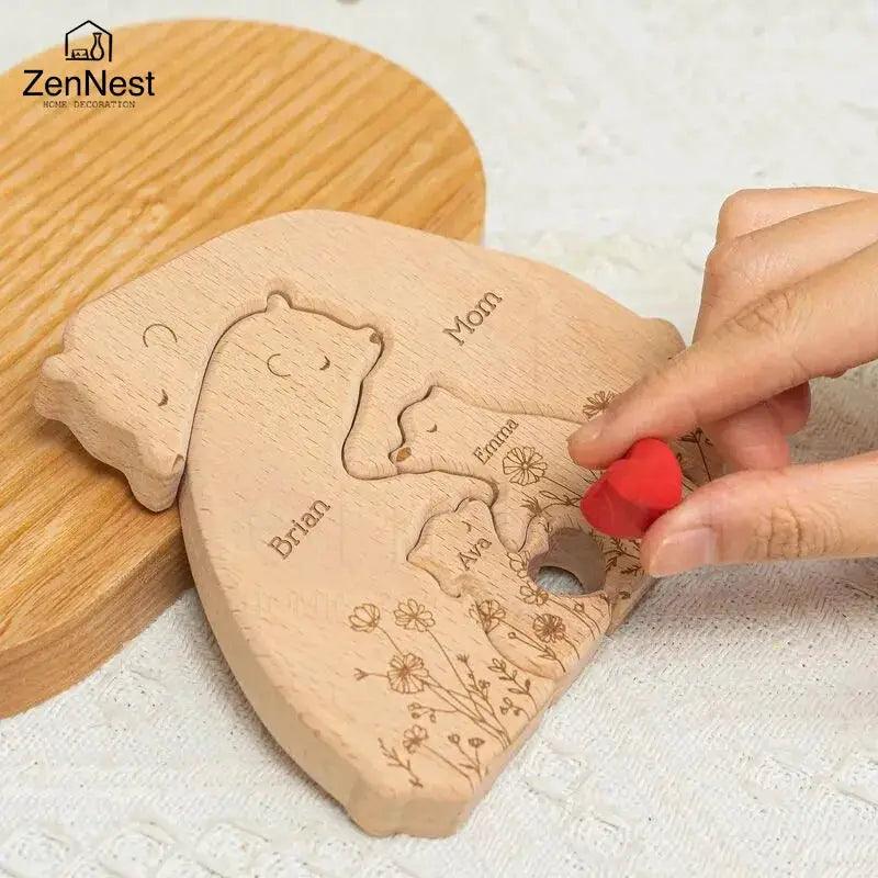  Personalized Wooden Bear Family Name Puzzles For Kids -  ToylandEU™