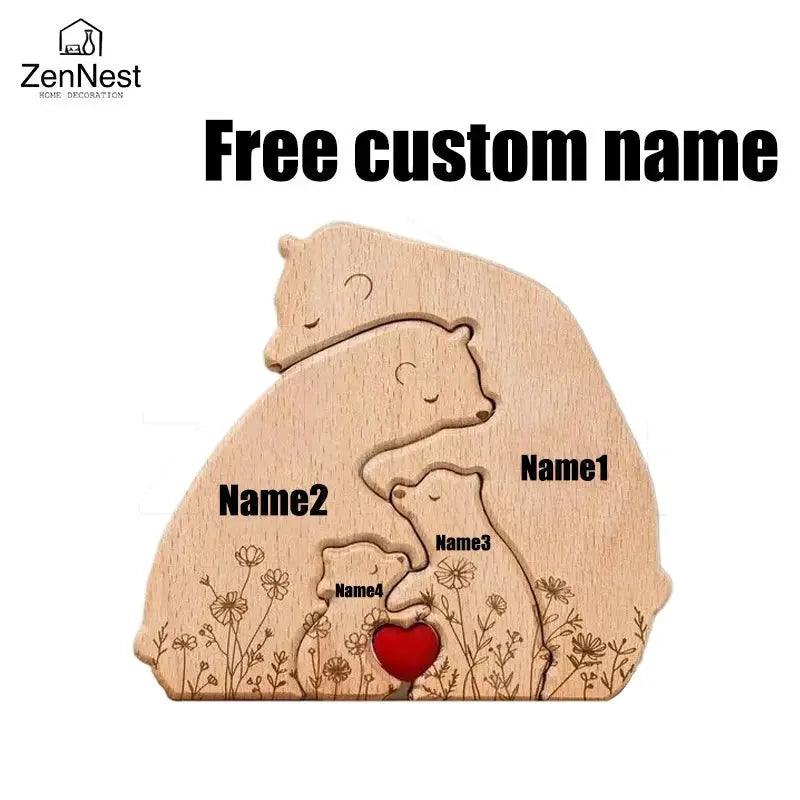  Personalized Wooden Bear Family Name Puzzles For Kids -  ToylandEU™