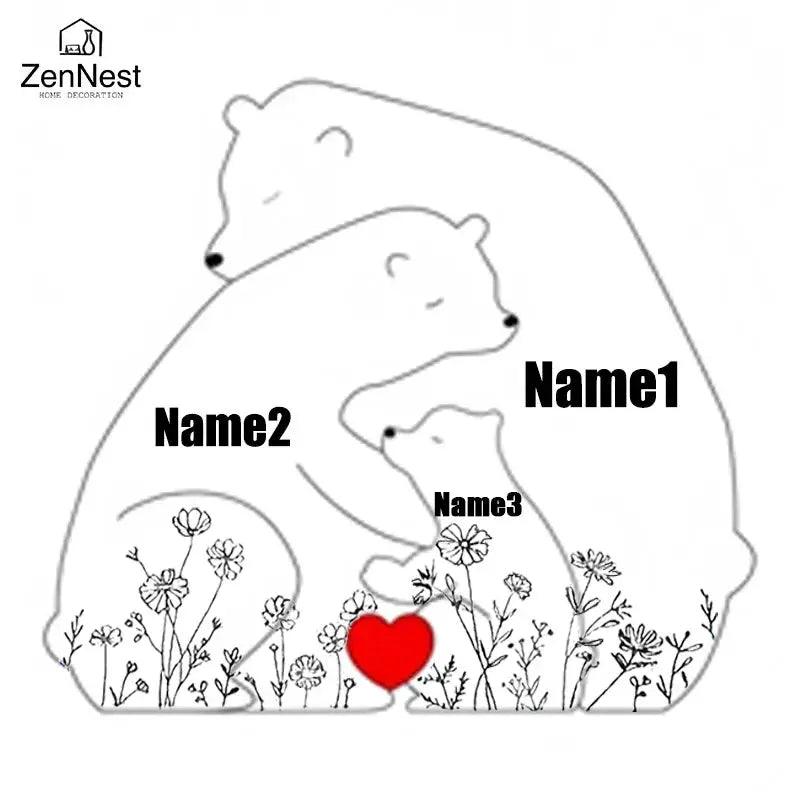  Personalized Wooden Bear Family Name Puzzles For Kids -  ToylandEU™