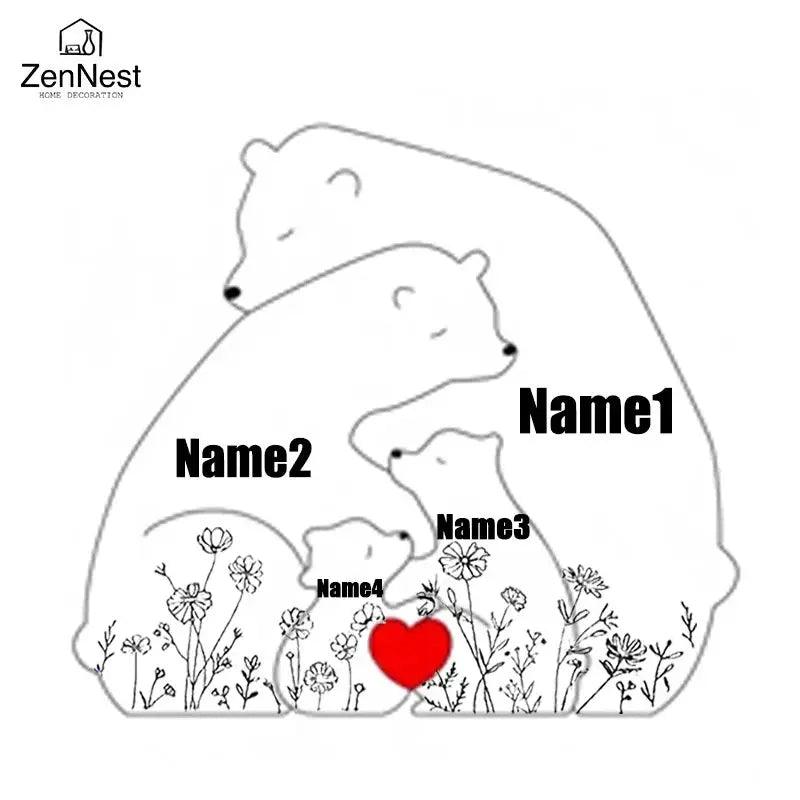  Personalized Wooden Bear Family Name Puzzles For Kids -  ToylandEU™