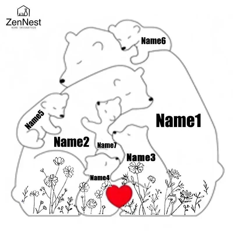 Personalized Wooden Bear Family Name Puzzles For Kids -  ToylandEU™