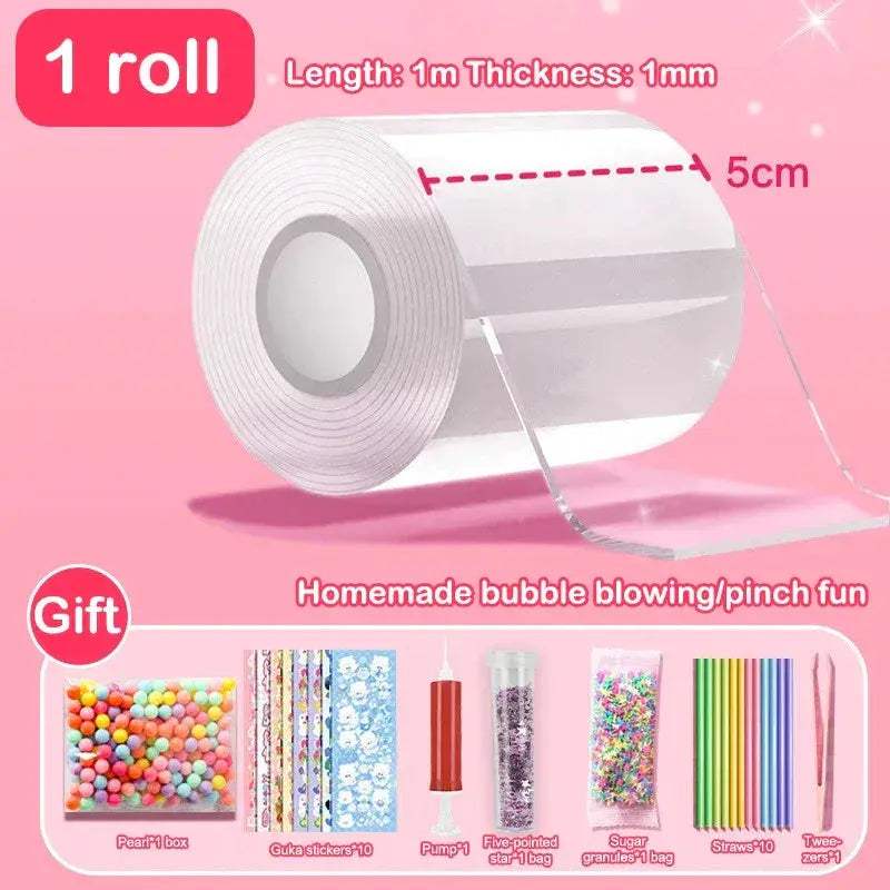Nano Adhesive Craft Tape Reusable Non Marking Double Sided - ToylandEU