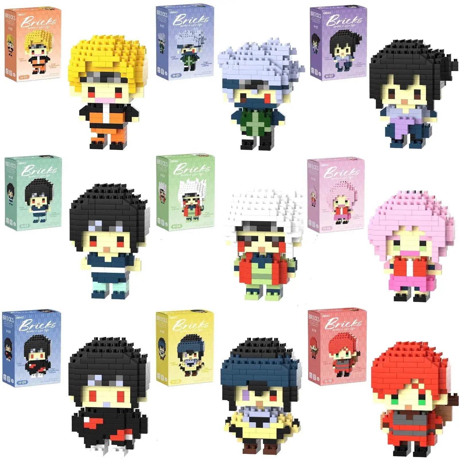 Naruta Akatsuki Educational Building Blocks Figure Set For Kids - ToylandEU