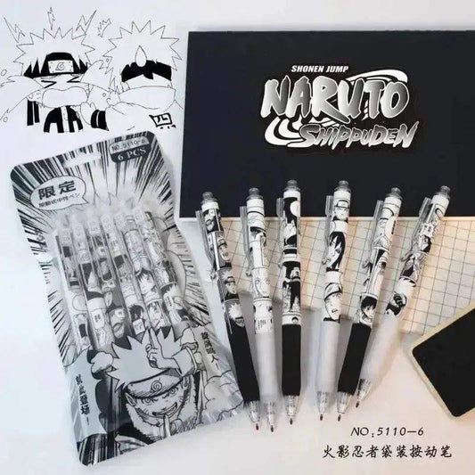  Naruto Gel Pen Set 6 Piece Smooth Writing Black Ink -  ToylandEU™