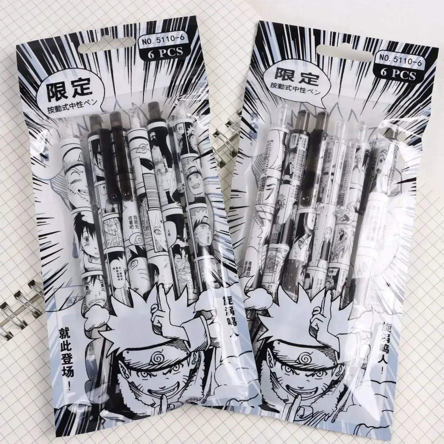 Naruto Gel Pen Set 6 Piece With Smooth Writing Performance - ToylandEU