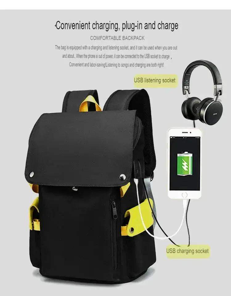 Naruto Anime Backpack, Includes Pencil Case and External Charging Port, Uzumaki Akatsuki School Students Schoolbag Leisure Computer Bag - ToylandEU