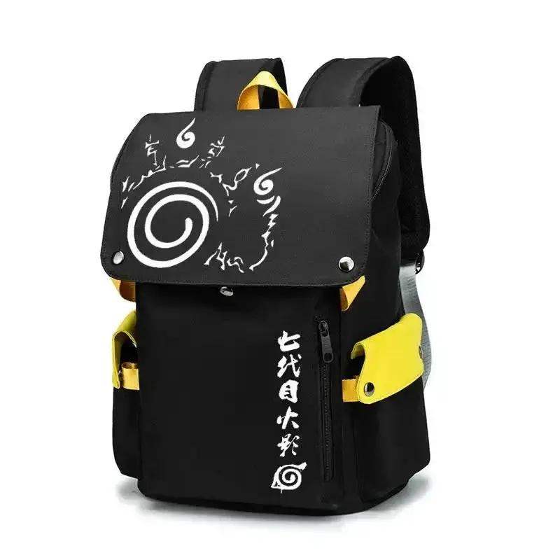 Naruto Anime Backpack, Includes Pencil Case and External Charging Port, Uzumaki Akatsuki School Students Schoolbag Leisure Computer Bag - ToylandEU