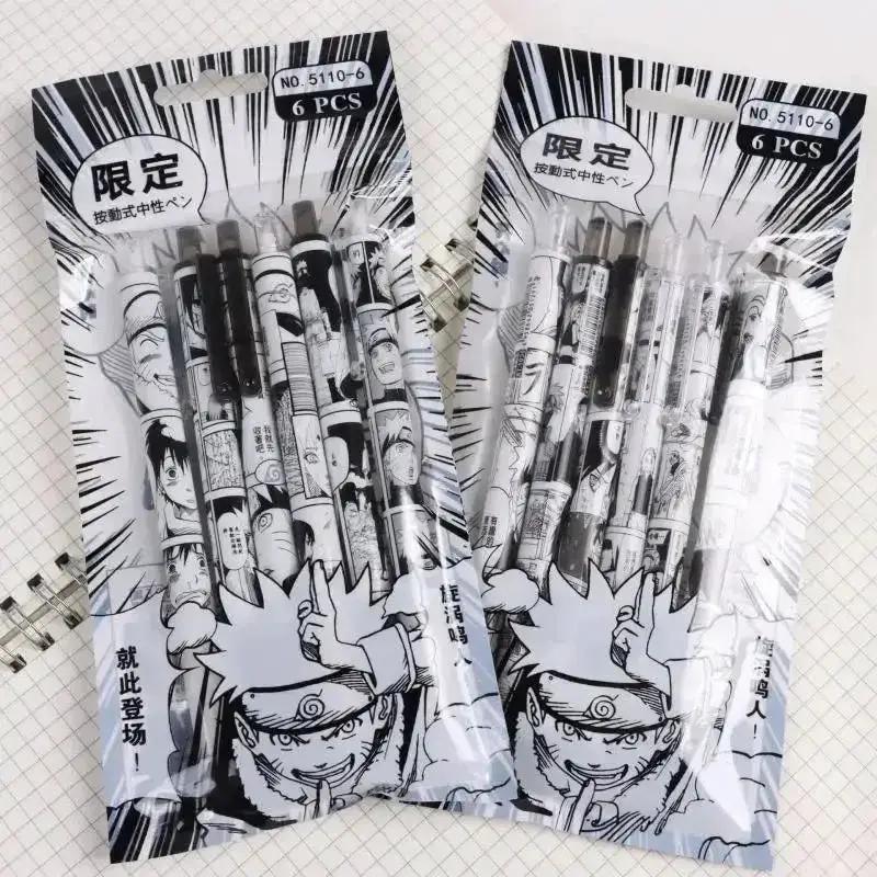  Naruto Gel Pen Set 6 Piece Smooth Writing Black Ink -  ToylandEU™
