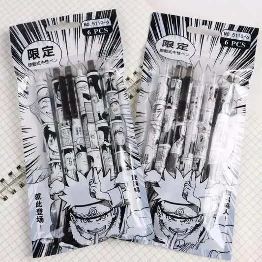  Naruto Gel Pen Set 6 Piece Smooth Writing Black Ink -  ToylandEU™