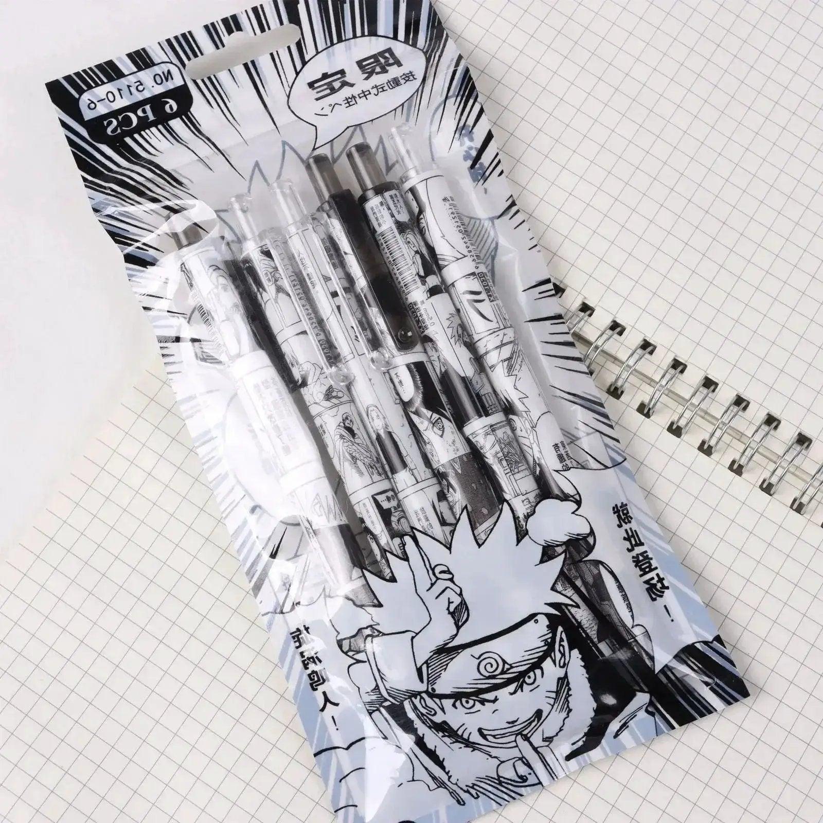  Naruto Gel Pen Set 6 Piece Smooth Writing Black Ink -  ToylandEU™