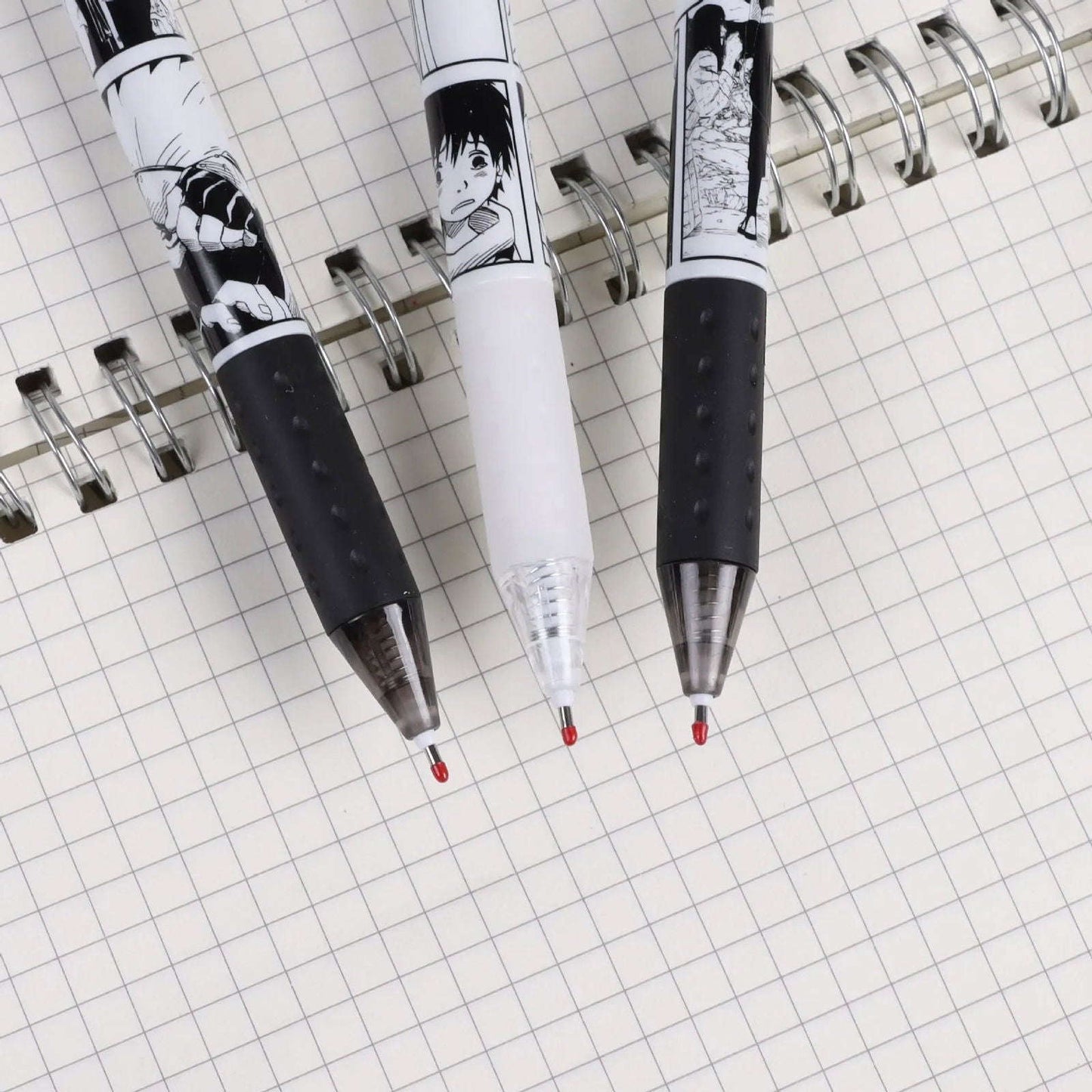  Naruto Gel Pen Set 6 Piece Smooth Writing Black Ink 