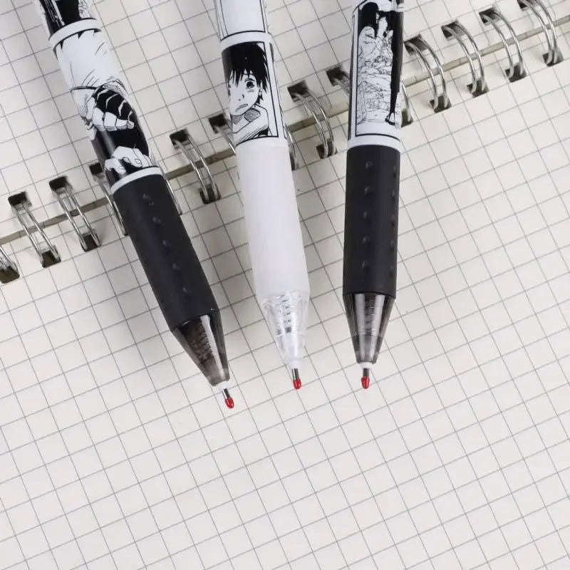  Naruto Gel Pen Set 6 Piece Smooth Writing Black Ink 