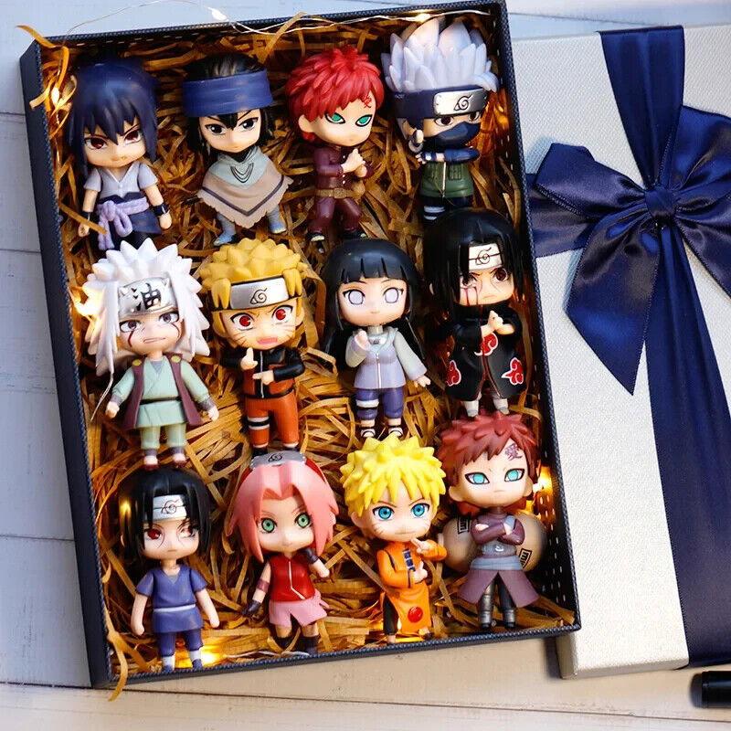 Naruto Shippuden 12 Piece Figurine Set Collectible PVC
