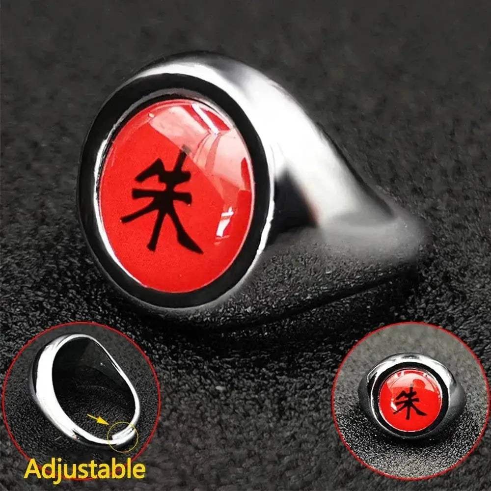 Naruto Shippuden Akatsuki Ring Adjustable Metal Cosplay - ToylandEU