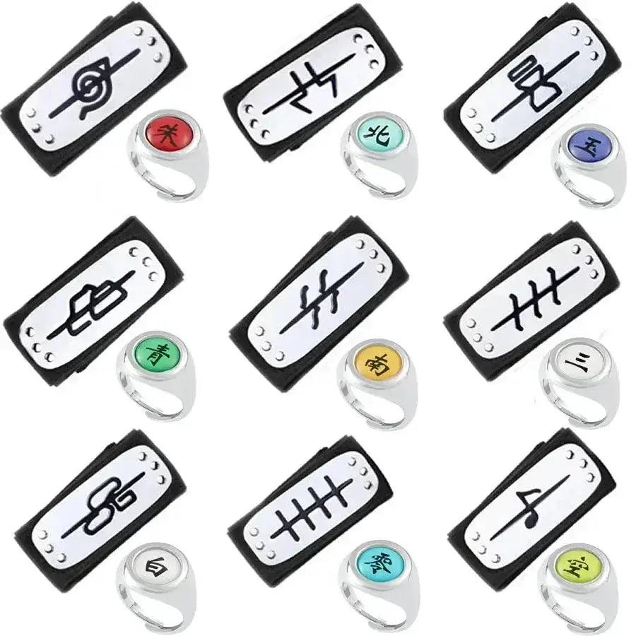  Naruto Shippuden Akatsuki Rings And Headbands Kit Elite -  ToylandEU™