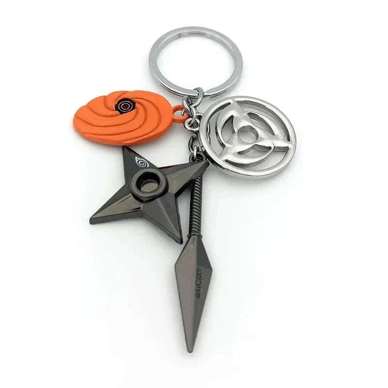  Naruto Shippuden Keychains Toy Kunai Shuriken Konoha Anime Key Chains Accessories Gift 