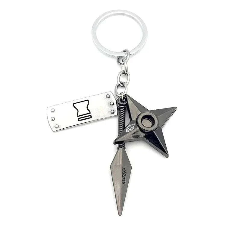  Naruto Shippuden Keychains Toy Kunai Shuriken Konoha Anime Key Chains Accessories Gift 