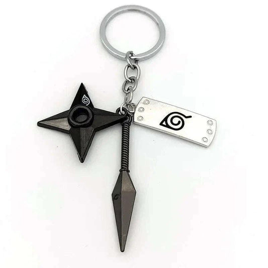  Naruto Shippuden Keychains Toy Kunai Shuriken Konoha Anime Key Chains Accessories Gift 