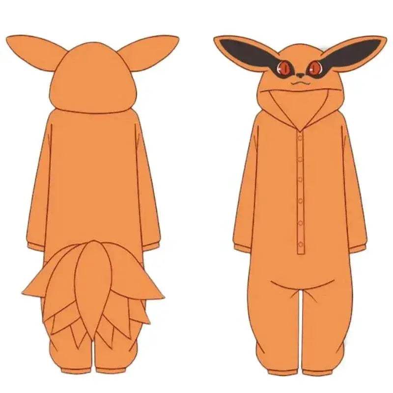 Naruto Kigurumi Fox Cosplay Pajamas For Cozy Lounging - ToylandEU