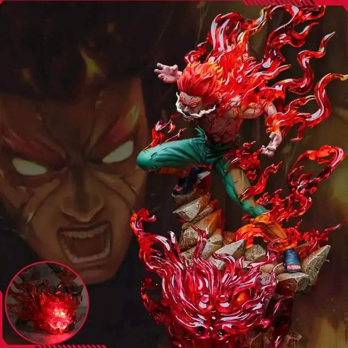 Naruto Might Guy Led Figure Eight Gates Of Death Statue - ToylandEU