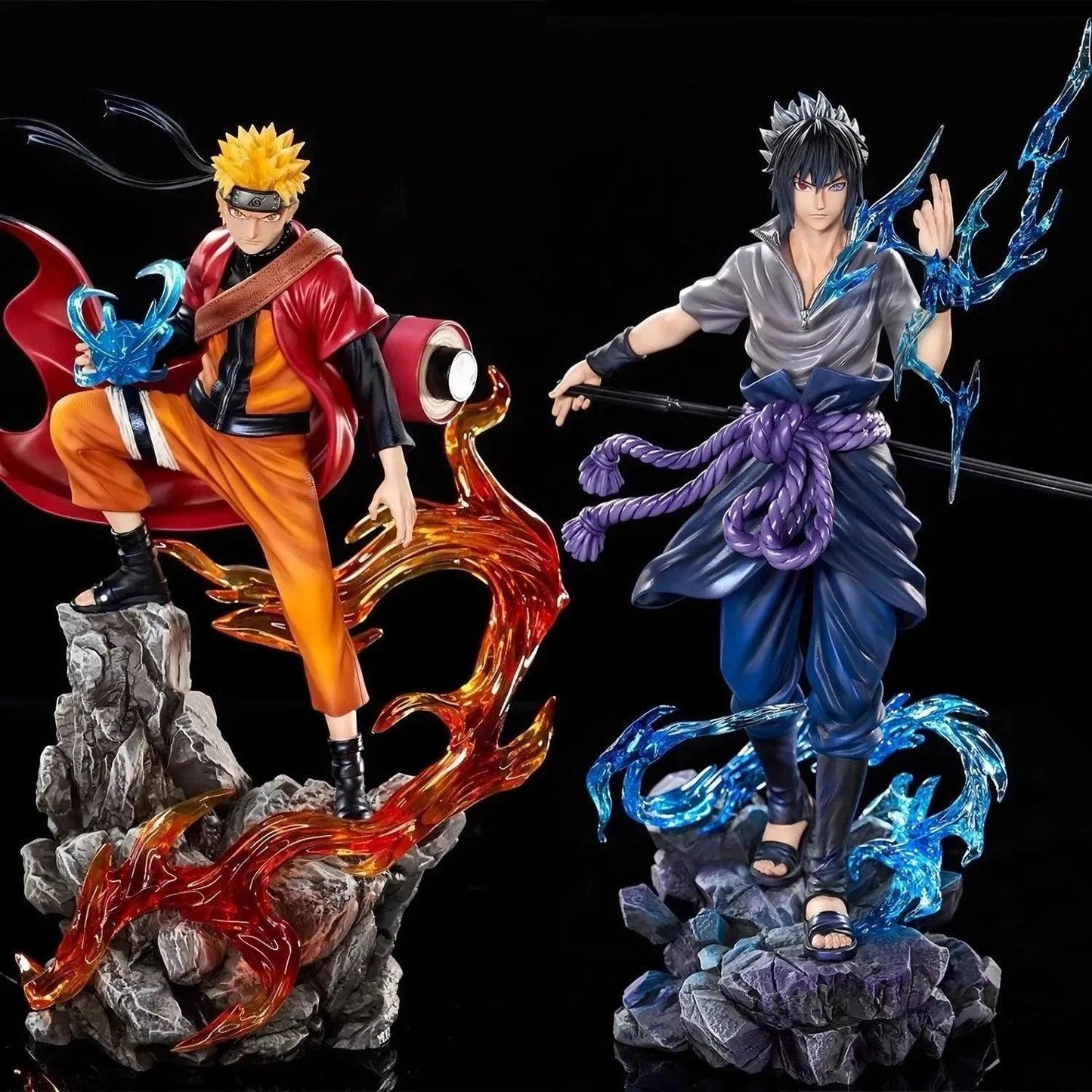 Naruto Shippuden PVC Figures Sasuke And Naruto 27cm Set