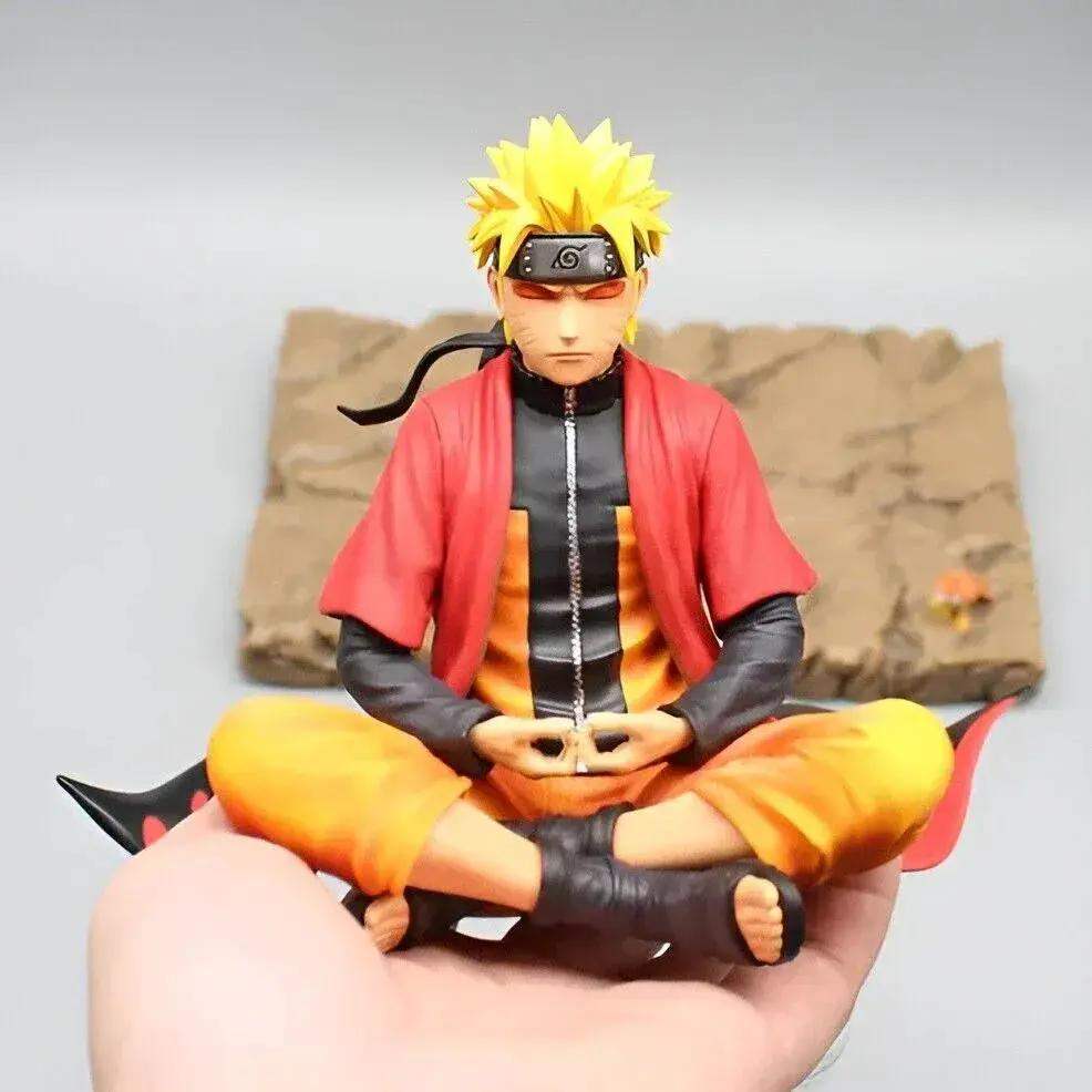 Naruto Uzumaki Sage Mode Anime Figure, Senjutsu Chakra Meditate Figurines 15cm/6in - ToylandEU