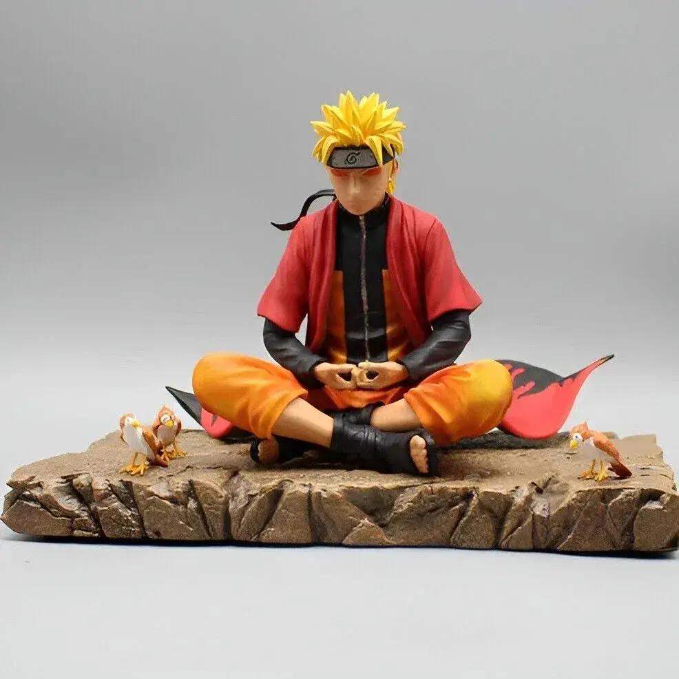 Naruto Uzumaki Sage Mode Anime Figure, Senjutsu Chakra Meditate Figurines 15cm/6in - ToylandEU