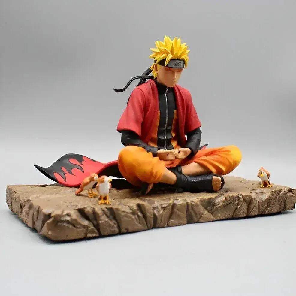 Naruto Uzumaki Sage Mode Anime Figure, Senjutsu Chakra Meditate Figurines 15cm/6in - ToylandEU