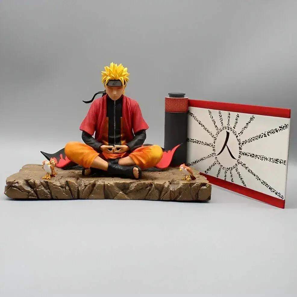 Naruto Uzumaki Sage Mode Anime Figure, Senjutsu Chakra Meditate Figurines 15cm/6in - ToylandEU
