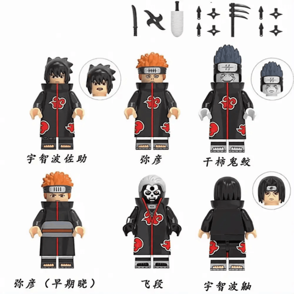  Naruto set of 6 Lego Anime Minifigures Custom Toys S8 -  ToylandEU™