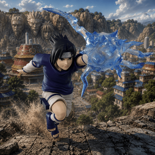 Action Figure | 4.5 Inch Height | Plastic Build | Naruto Sasuke Uchiha