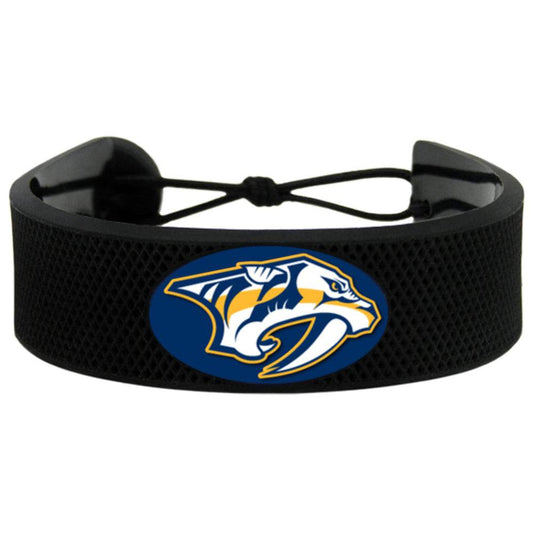 Nashville Predators Leather Bracelet Ceramic Bead Elastic - ToylandEU