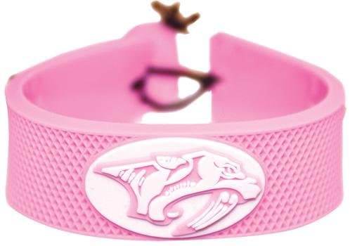 Nashville Predators Pink Leather Hockey Bracelet For Kids - ToylandEU