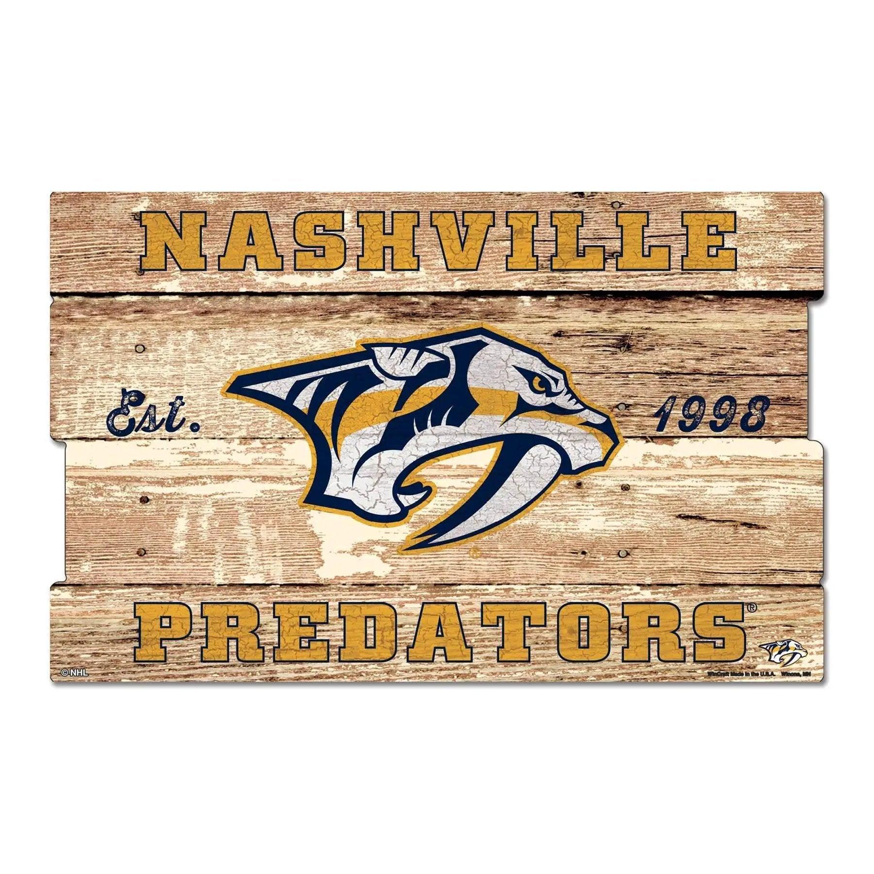  Nashville Predators Sign 19x30 Wood Plank Wall Decor -  ToylandEU™