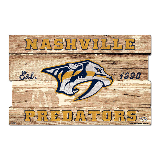 Nashville Predators Sign 19x30 Wood Plank Wall Decor - ToylandEU