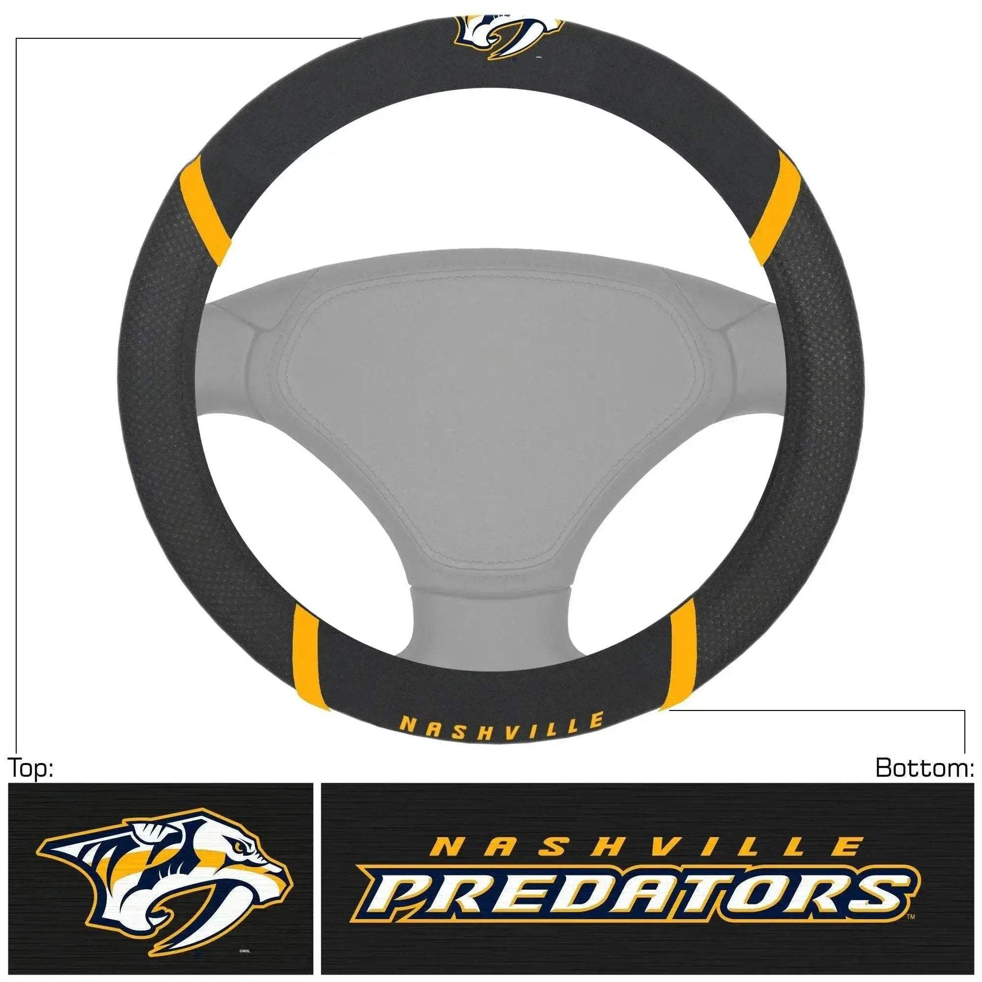  Nashville Predators Steering Wheel Cover Faux Suede Mesh -  ToylandEU™