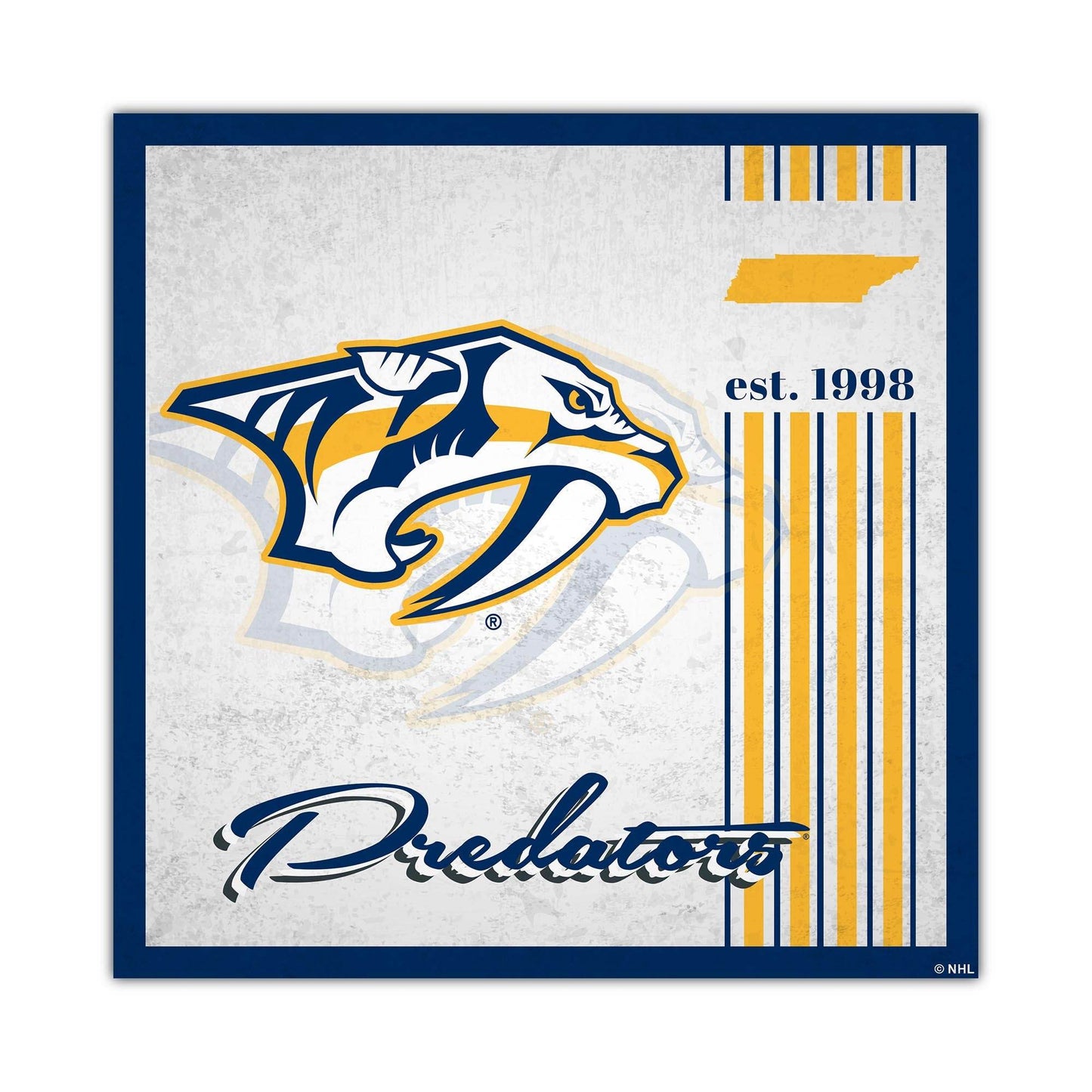 Nashville Predators Wood Sign 10x10 Album Design Custom - ToylandEU