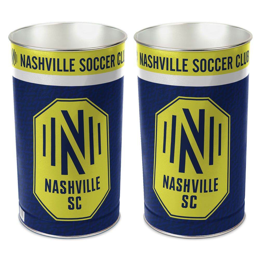 Nashville SC Wastebasket 15 Inch Metal Trash Can Decor - ToylandEU