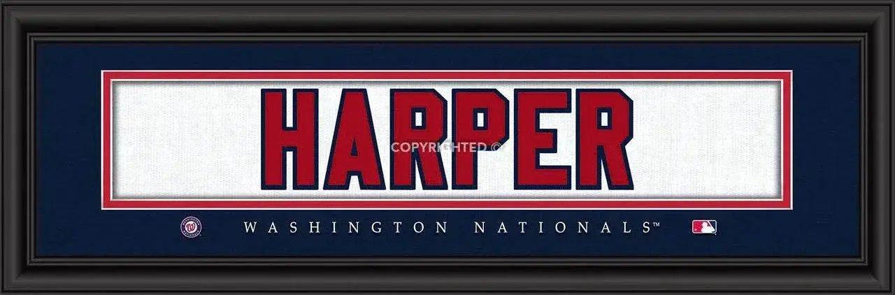 Nationals Bryce Harper Jersey Print 8 By 24 Framed -  ToylandEU™