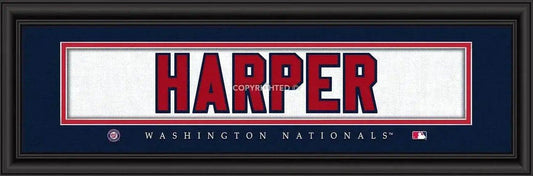  Nationals Bryce Harper Jersey Print 8 By 24 Framed -  ToylandEU™