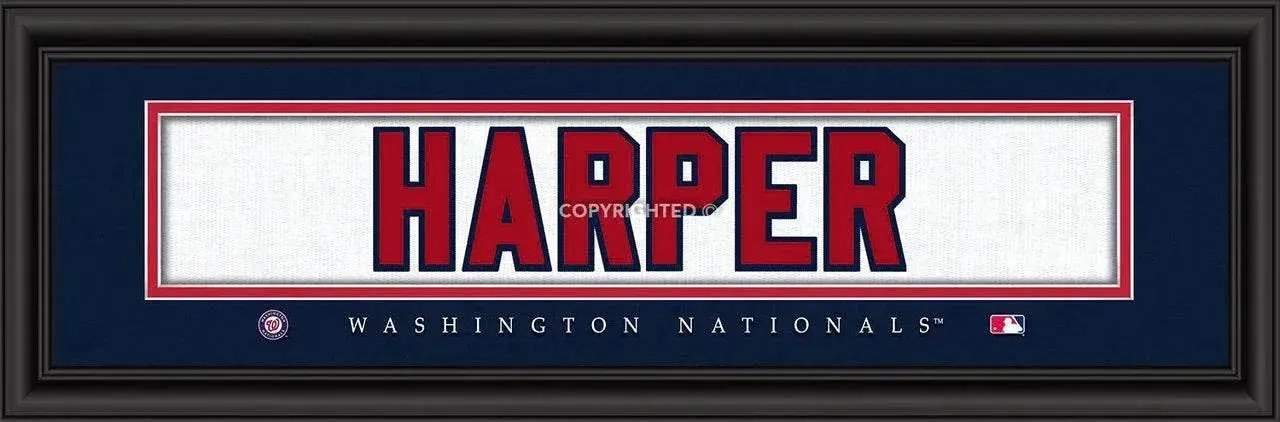  Nationals Bryce Harper Jersey Print 8 By 24 Framed -  ToylandEU™