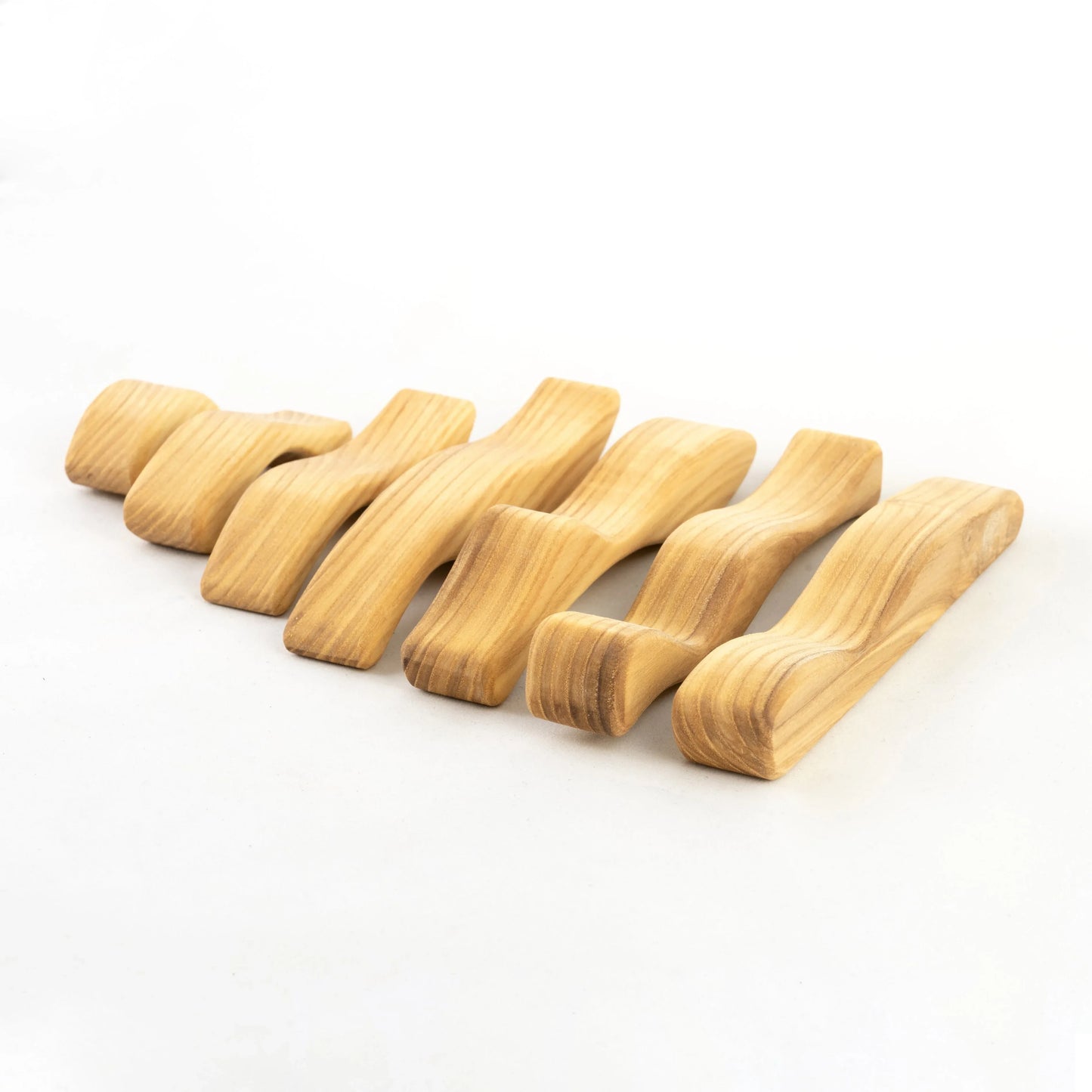 Natural Waves Wooden Sculptural Blocks Stacker for Open Ended Play - ToylandEU