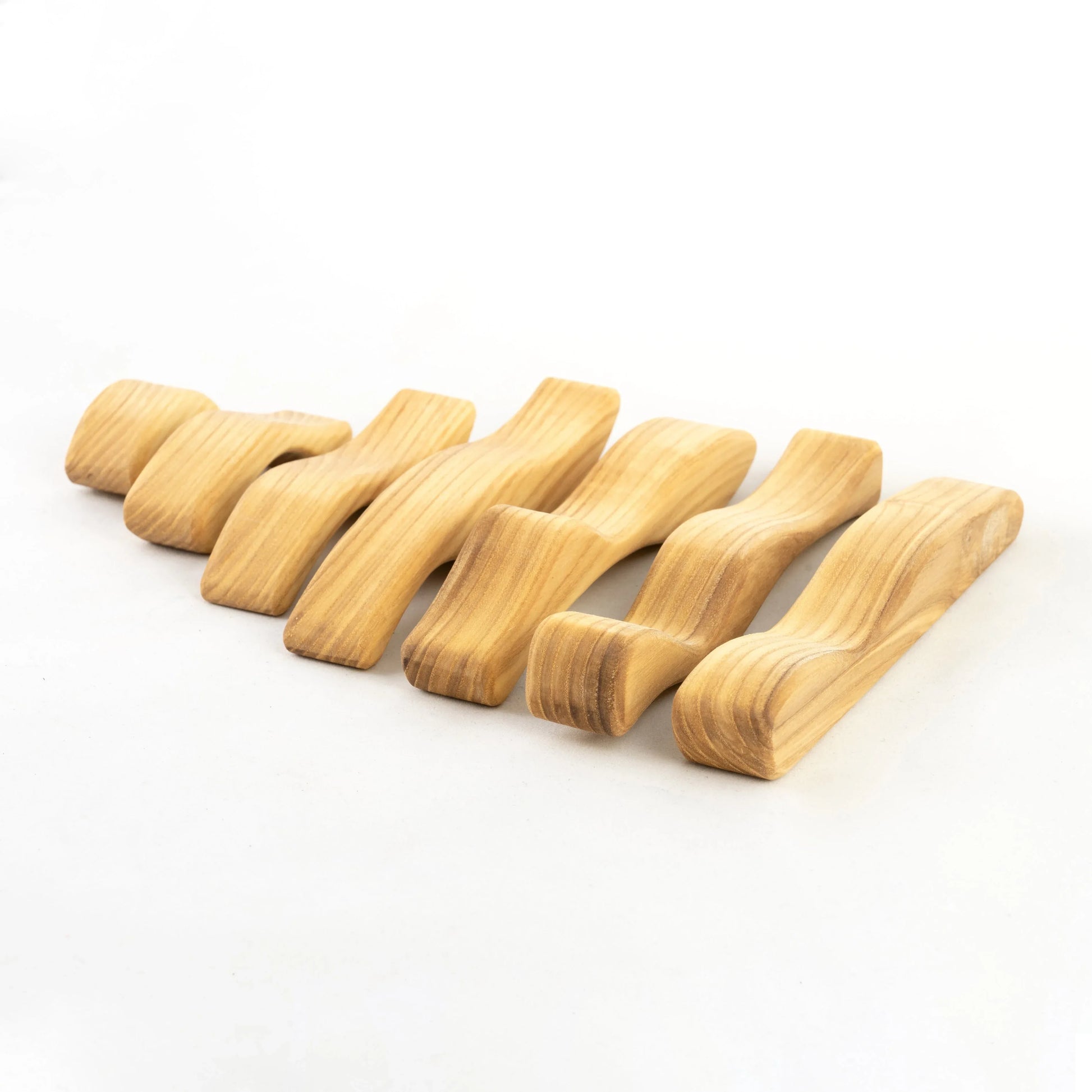 Natural Waves Wooden Sculptural Blocks Stacker for Open Ended Play - ToylandEU