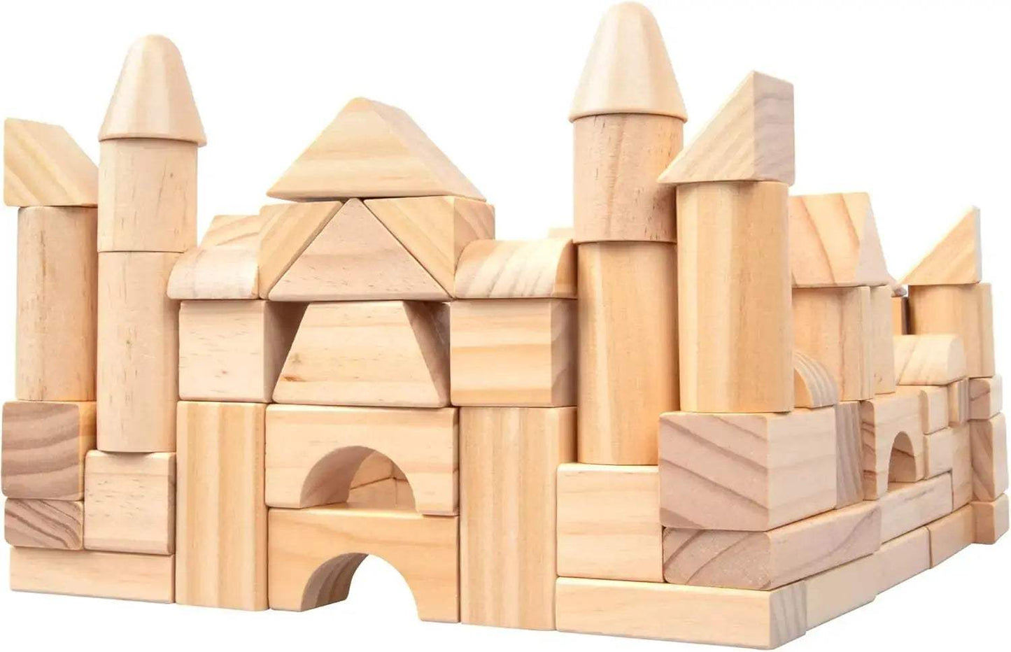  Natural Wood Building Blocks Set for Safe Creative Play -  ToylandEU™