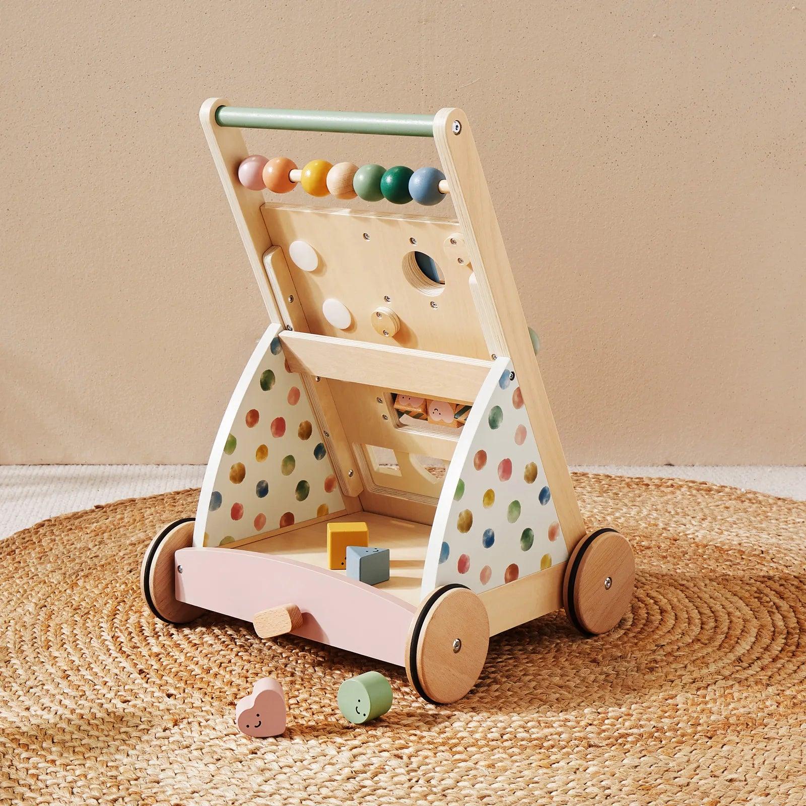 Natural Wooden Baby Walker Tiny Land Versatile Design