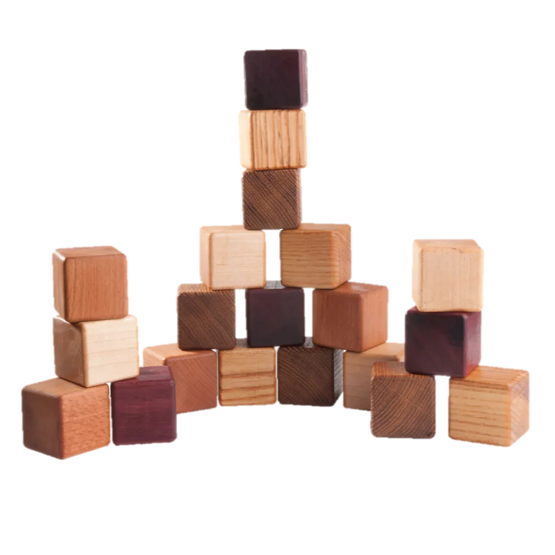 Natural Wooden Blocks For Toddlers 20 Piece Teething Set - ToylandEU
