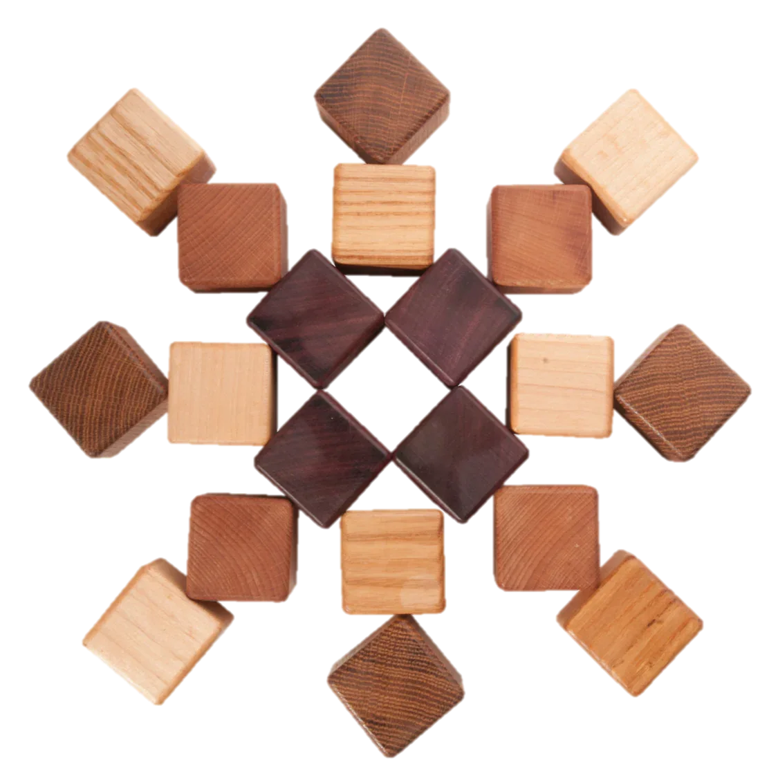 Natural Wooden Blocks For Toddlers 20 Piece Teething Set - ToylandEU